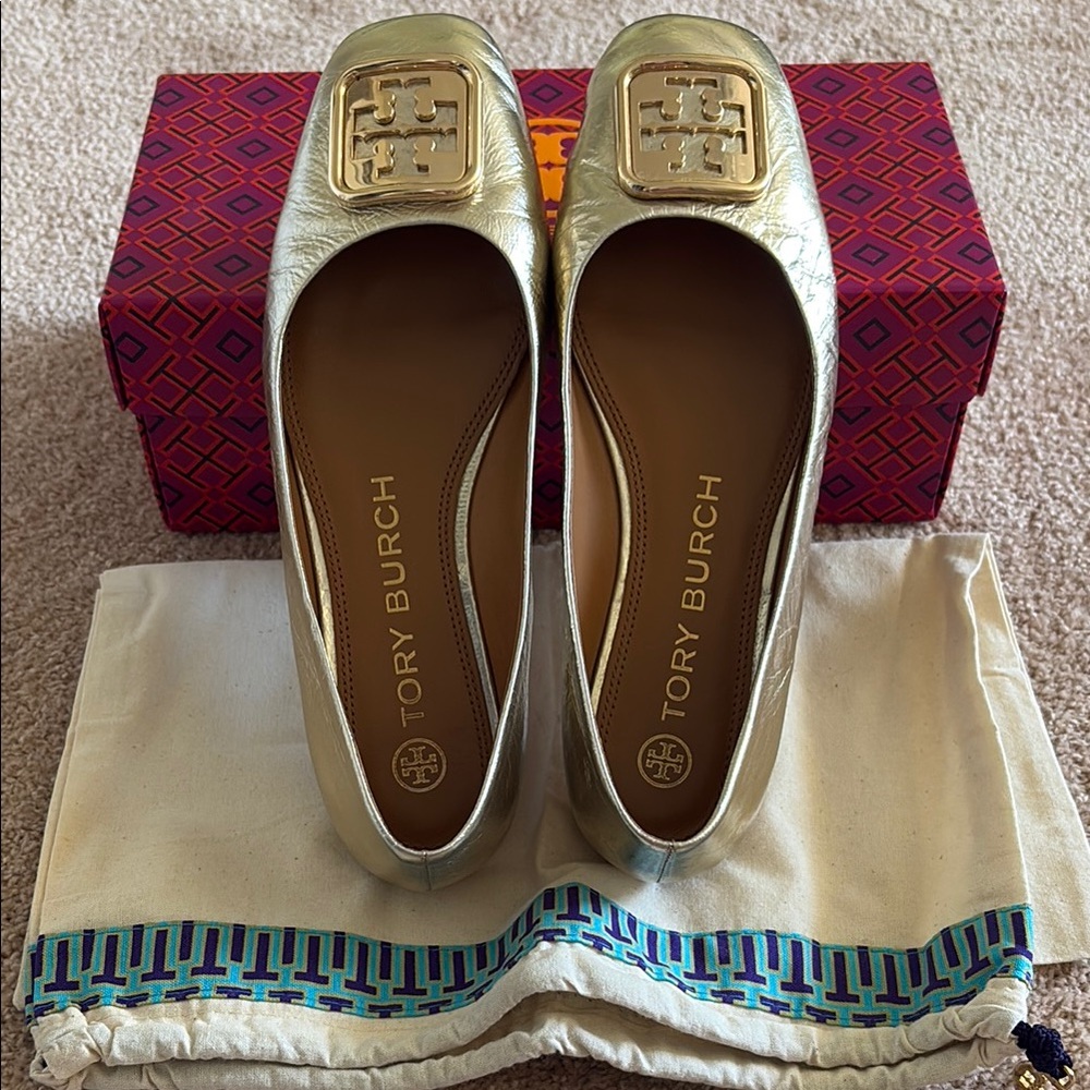 Tory Burch Gold Women's Shoes with Box!